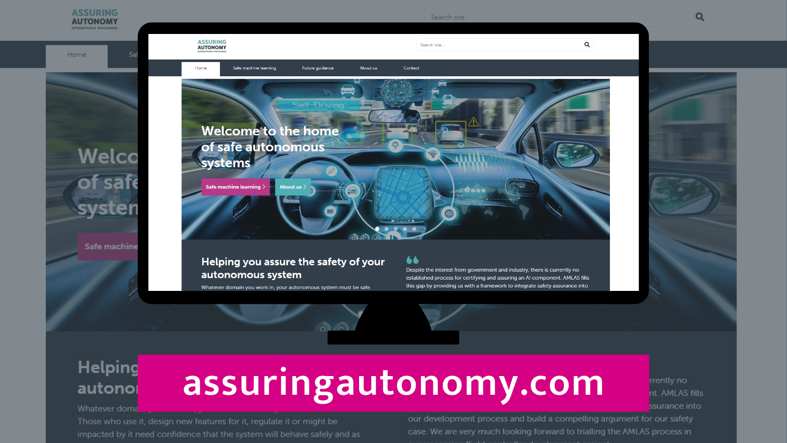 Image of new guidance website assuringautonomy.com